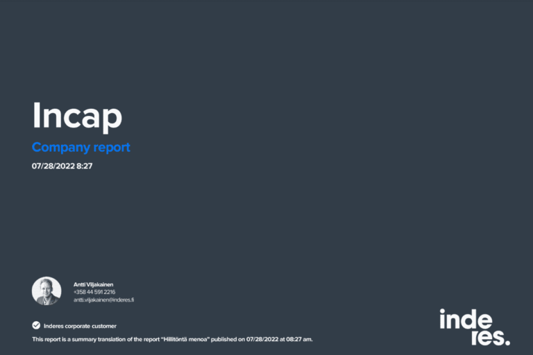 Incap Company Report by Inderes