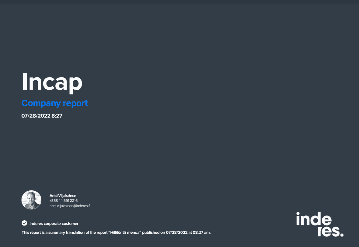 Incapin yritysraportti Inderesiltä