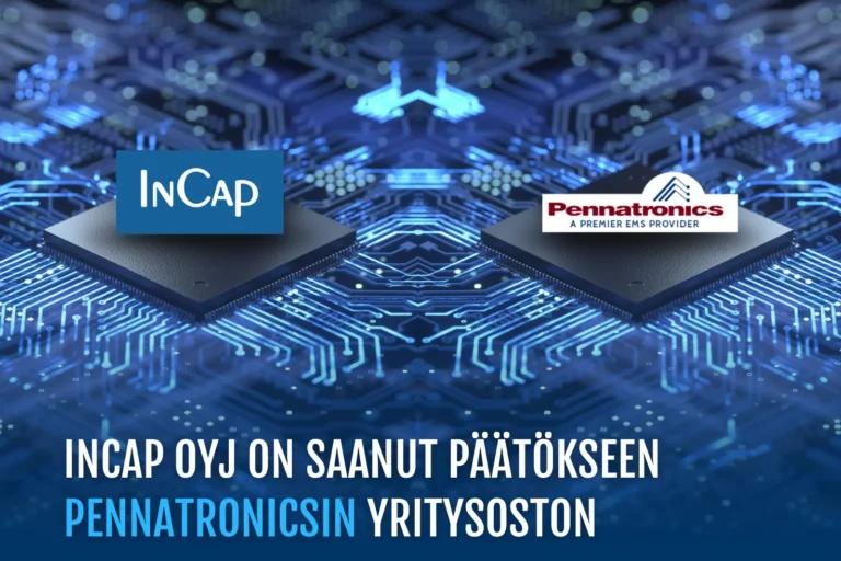 Incap Oyj on saanut päätökseen Pennatronicsin yritysoston