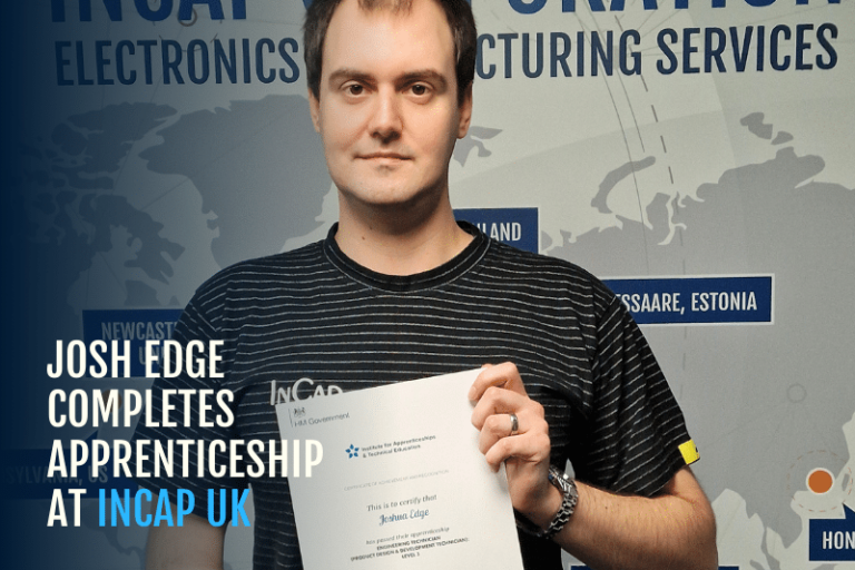 Josh Edge completes apprenticeship at Incap UK