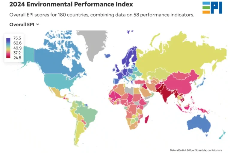 Estonia was ranked #1 among 180 countries for environmental performance