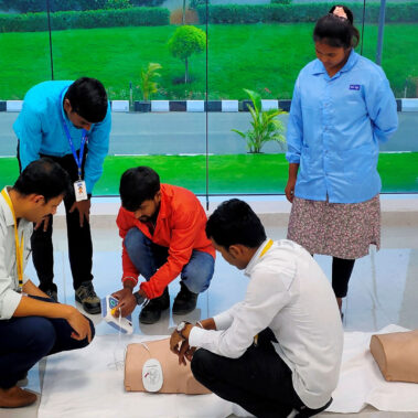 Basic Life Support training at Incap India’s new facility