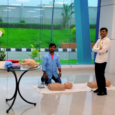 Basic Life Support training at Incap India’s new facility