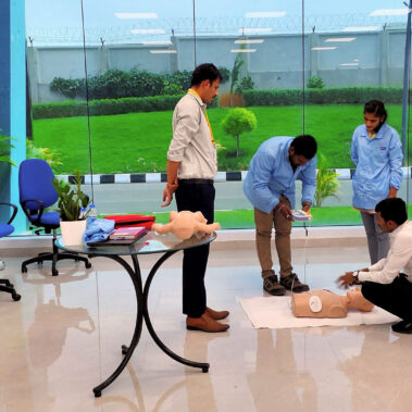 Basic Life Support training at Incap India’s new facility